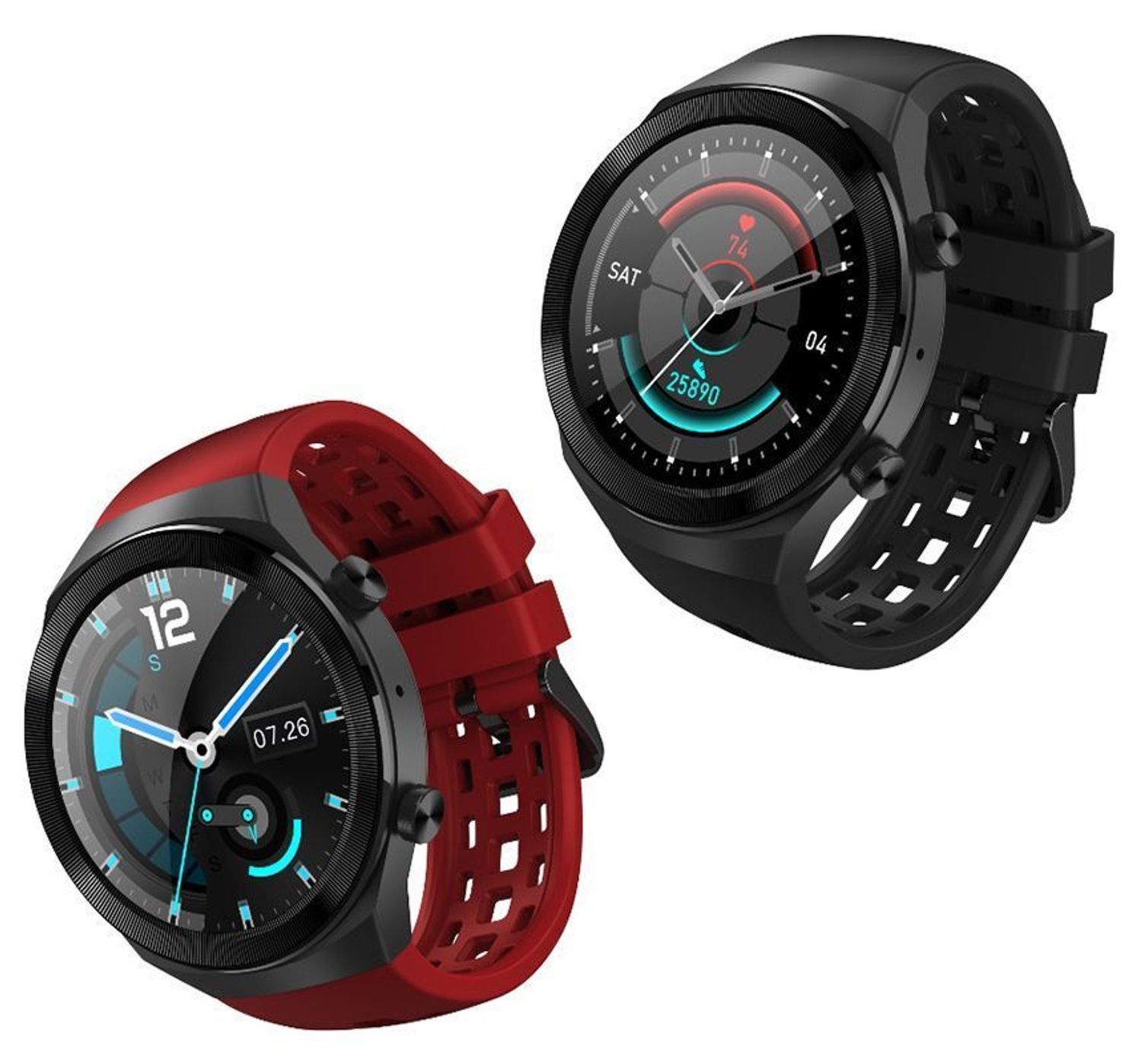 Smartwatch męski na czerwonym pasku Rubicon RNCE68 (1).jpg